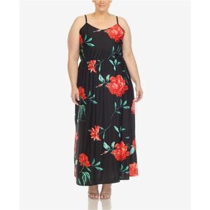 White Mark Womens Plus Size Floral Maxi Dress, NWT
